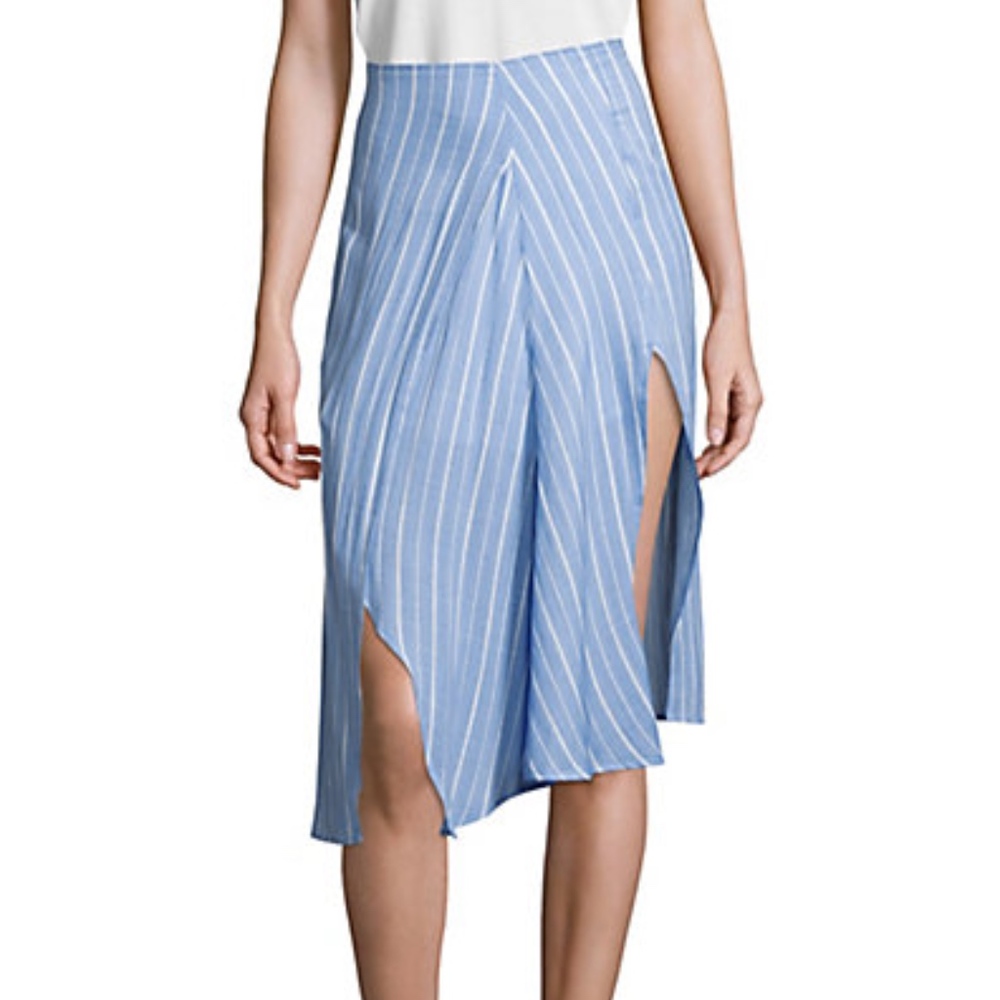Asymmetric Stripped Skirt